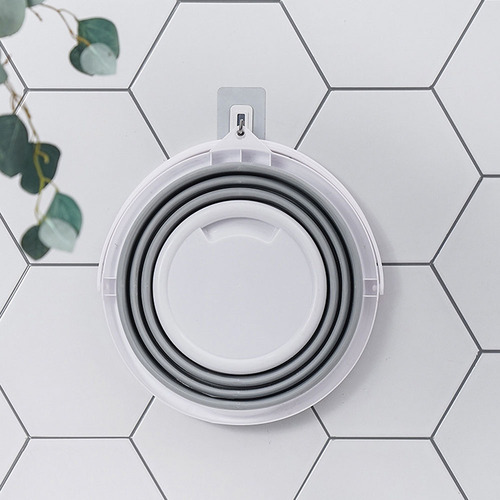 Grey & White Foldable Bucket