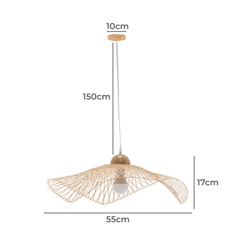 Wave Bamboo Pendant Light
