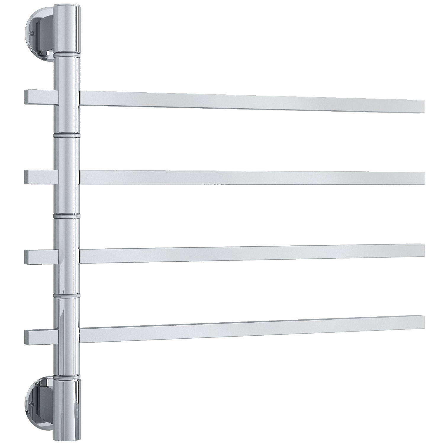 Rounded 8 Bar Swivel Non Heated Towel Rail