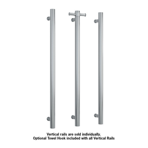 Rounded Brushed Vertical Single Bar Rail