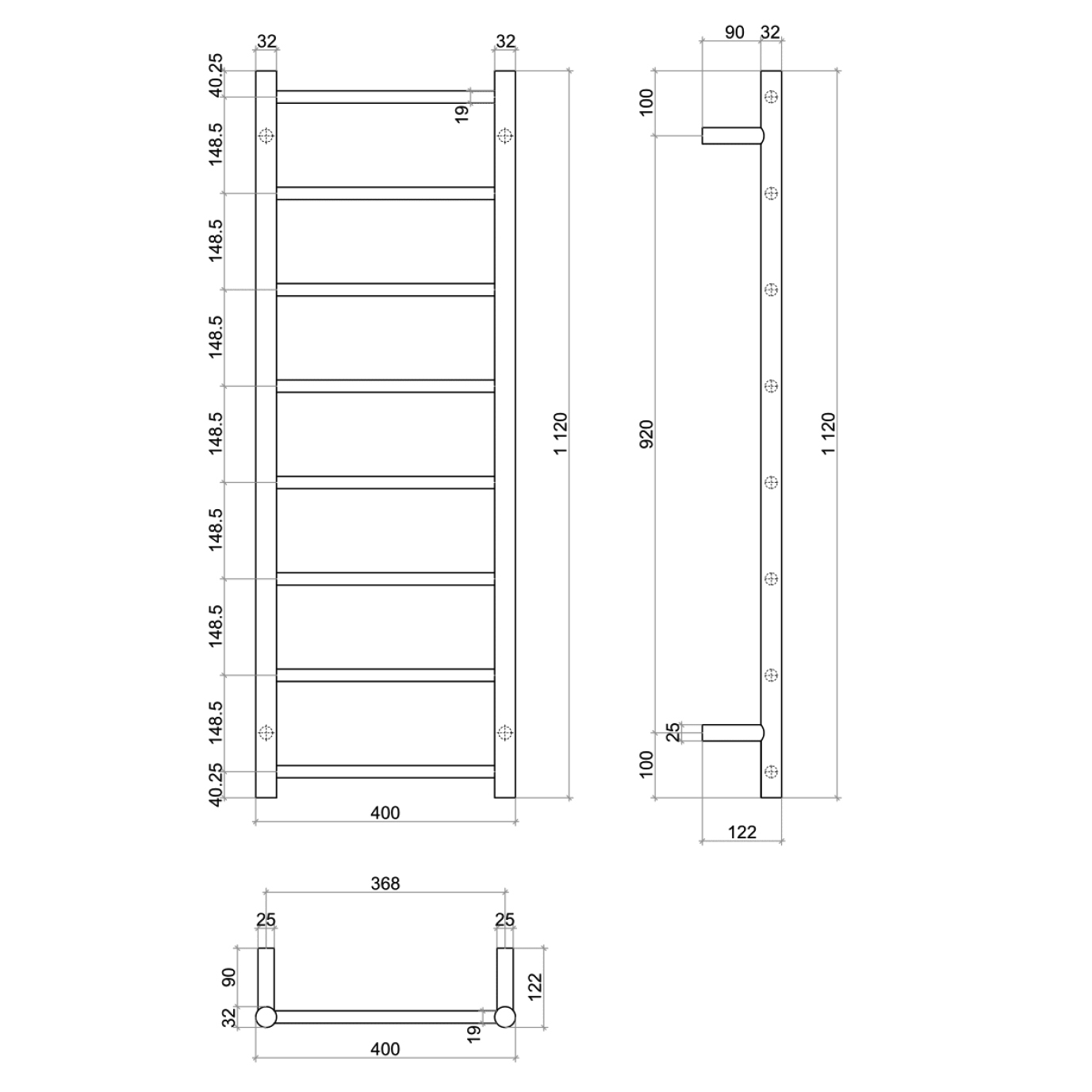 SR Range 8 Bar Thermorail
