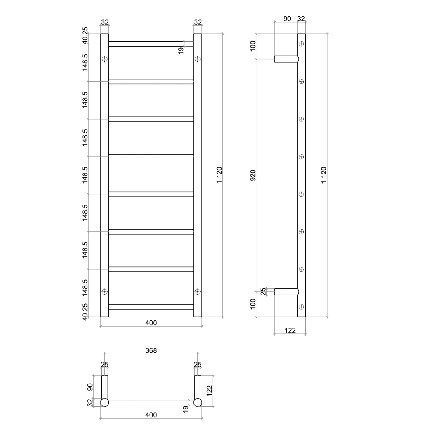 SR Range 8 Bar Thermorail
