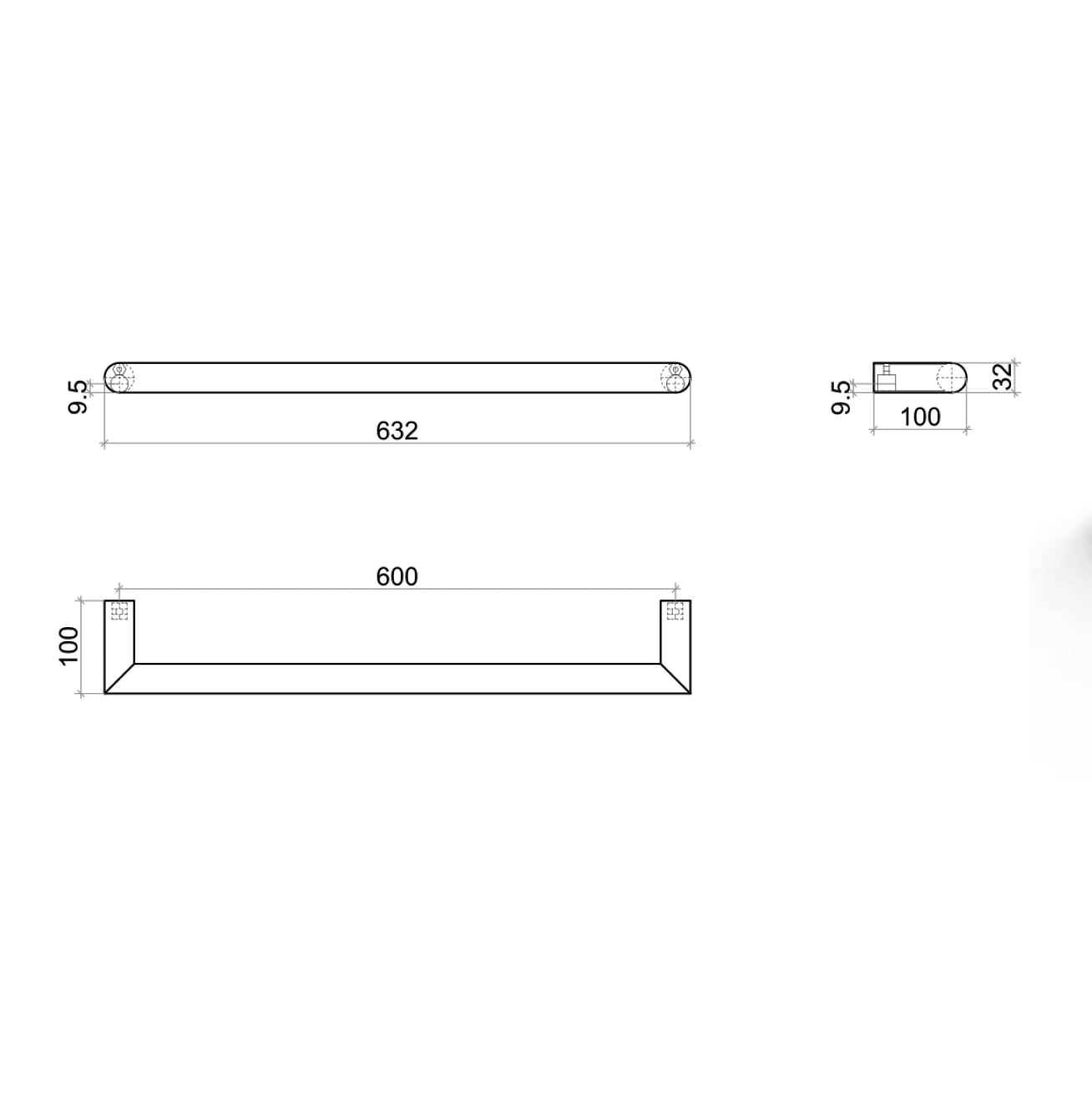 12V Single Bar Thermorail