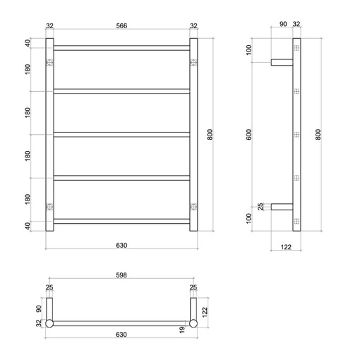 Non Heated 5 Bar Thermorail