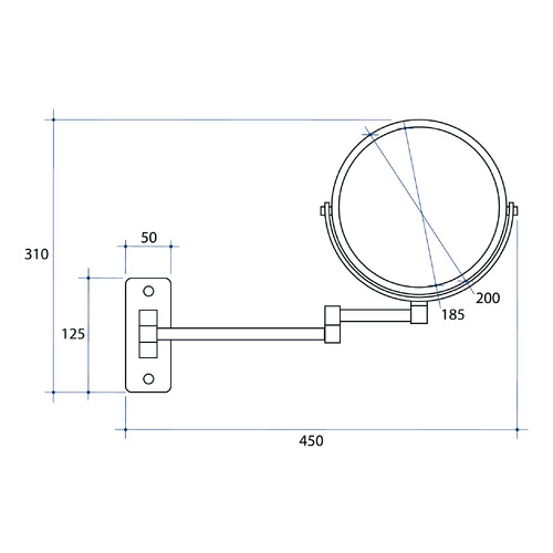 Ablaze 1 & 5x Magnification Shaving Mirror