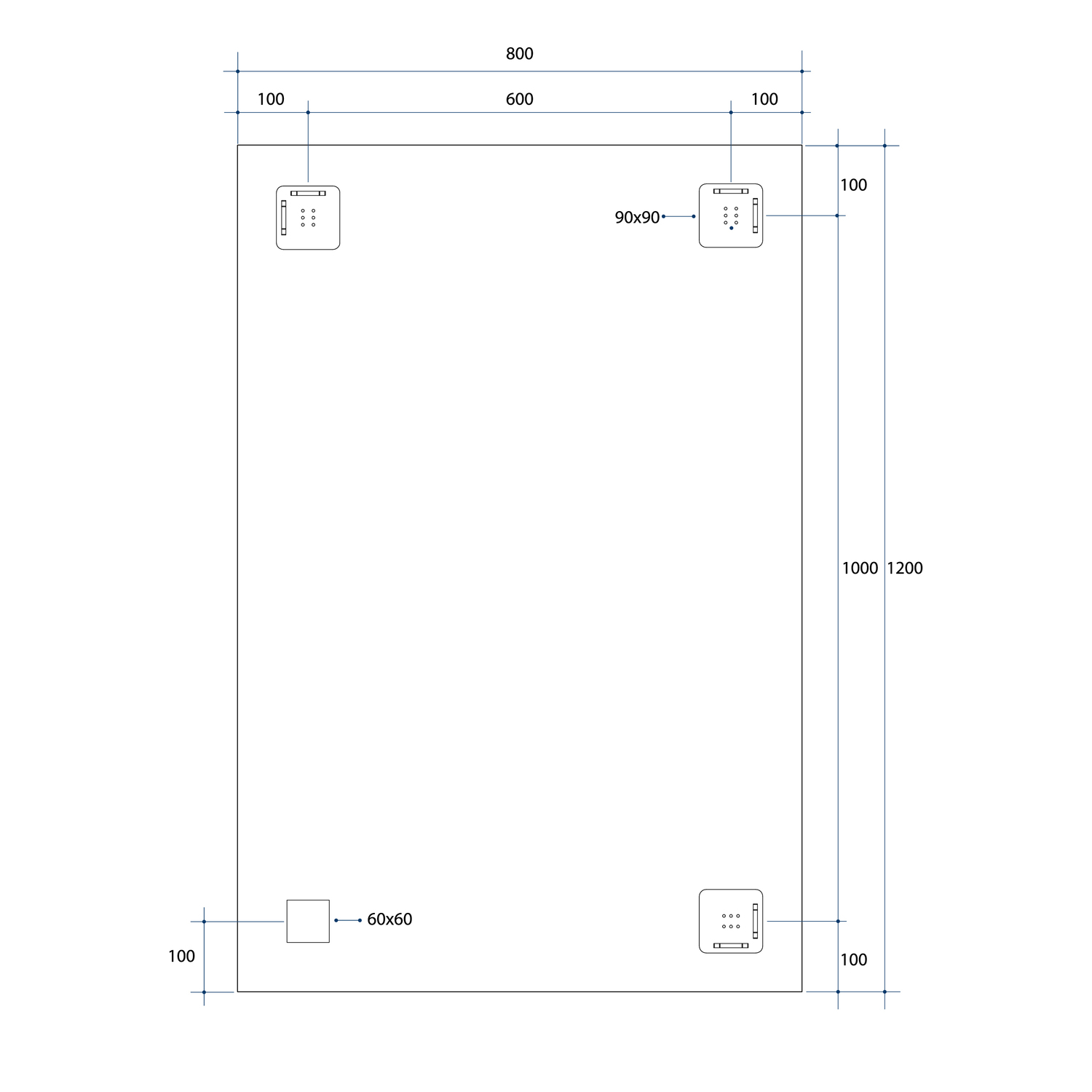 Sierra Wall Mounted Mirror with Demister