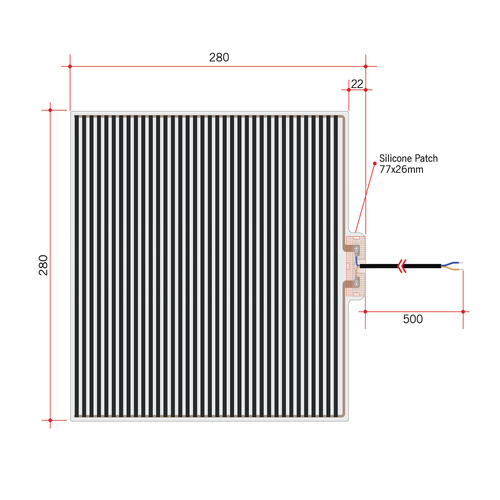 28 x 28cm Thermomirror Demister Pad
