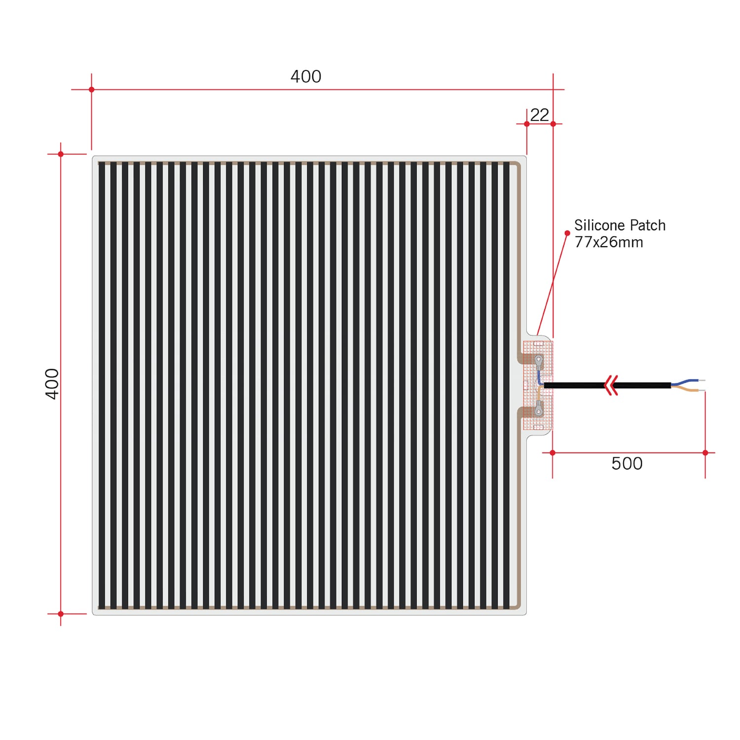 40 x 40cm Thermomirror Demister Pad