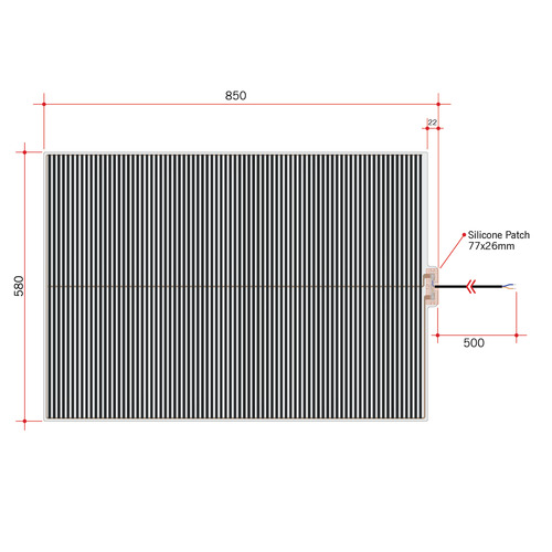 85 x 58cm Thermomirror Demister Pad