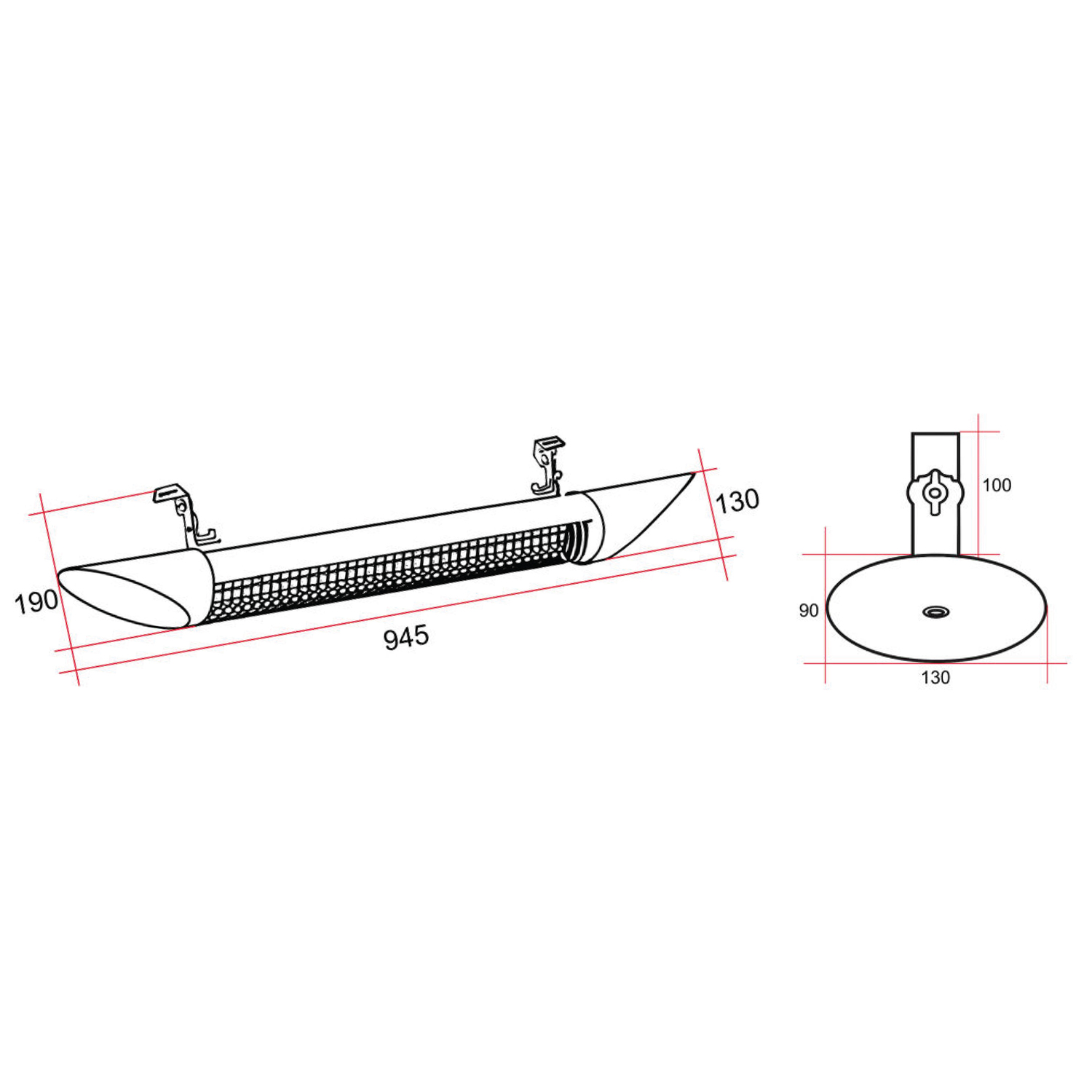 Ash 2500W Black Portable Heater