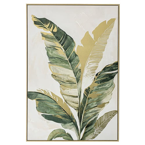 Green Palm II Framed Canvas Wall Art