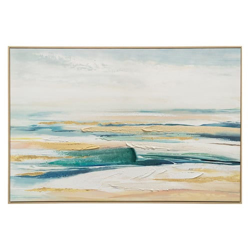 Abstract Coastal Framed Canvas Wall Art