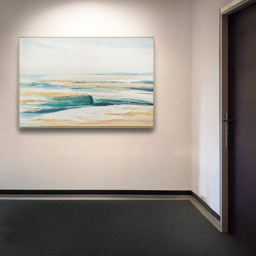 Abstract Coastal Framed Canvas Wall Art