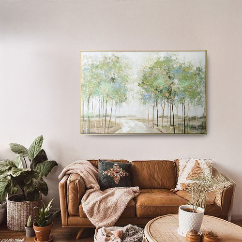 Forest Path Framed Canvas Wall Art