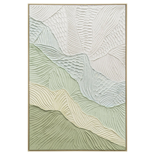 Sage Ripple Framed Canvas Wall Art