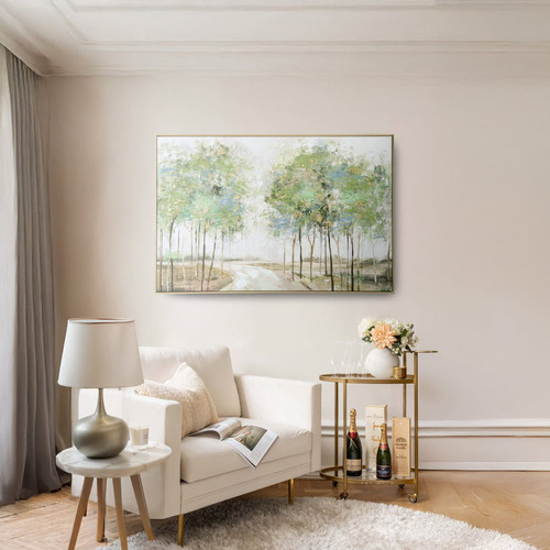 Forest Path Framed Canvas Wall Art