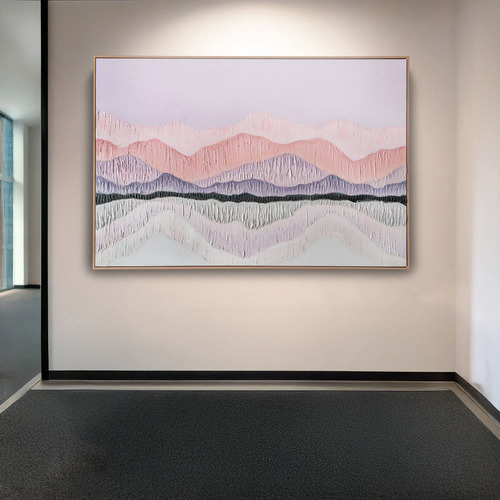 Pink Landscape Framed Canvas Wall Art