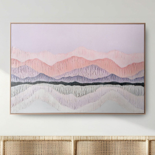 Pink Landscape Framed Canvas Wall Art