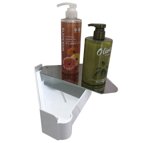 Chrome Corner Shower Shelf with Hidden Storage The Build by Temple