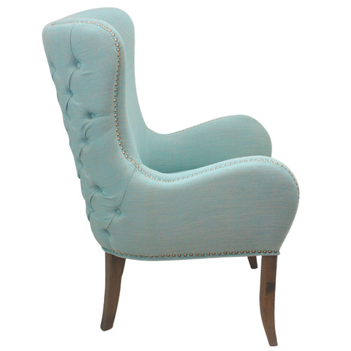 Pale cheap blue armchair