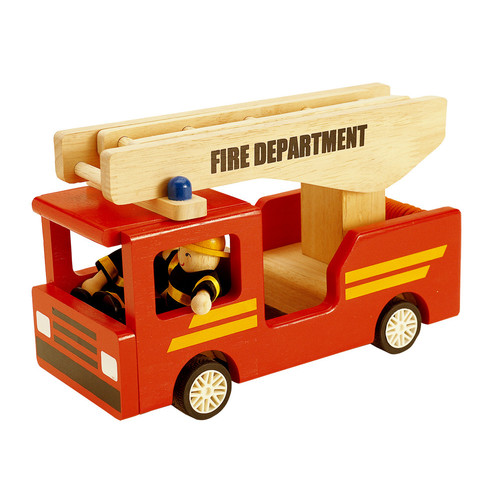 Wooden Fire Truck Toy | Temple & Webster