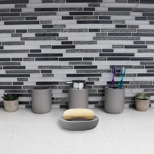 4 Piece Solid Ceramic Bathroom Accessory Set