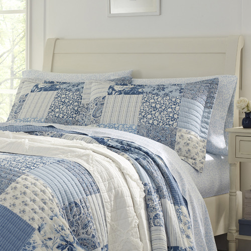 LauraAshley Paisley Patchwork Coverlet Set Temple & ster