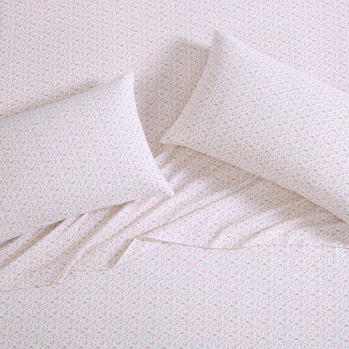 LauraAshley Evie Cotton Flannelette Sheet Set Temple & ster