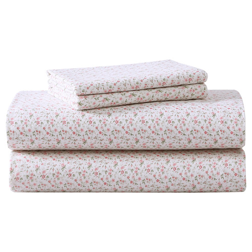 LauraAshley Evie Cotton Flannelette Sheet Set | Temple & Webster
