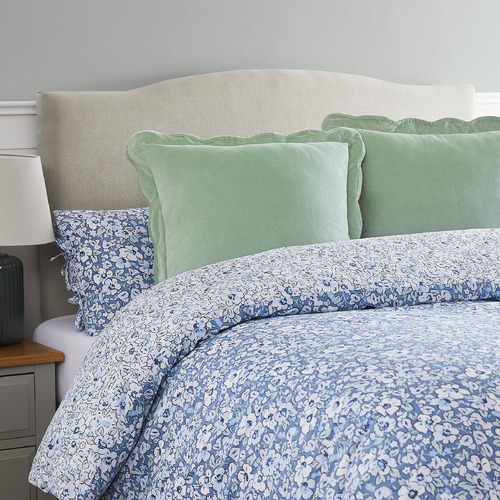 Blue Libby Quilt Cover Set