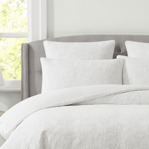Off White Trailing Laurissa European Pillowcase