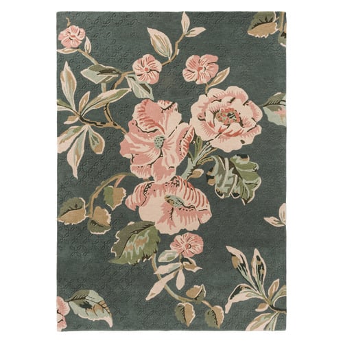 Fern Green La Aylworth Hand-Tufted Wool Rug