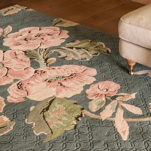 Fern Green La Aylworth Hand-Tufted Wool Rug