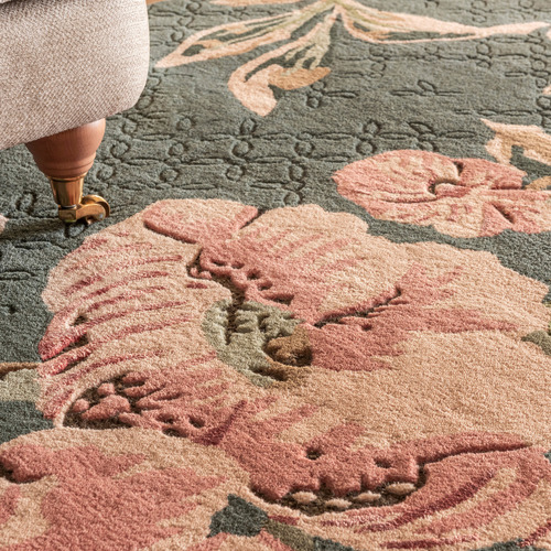 Fern Green La Aylworth Hand-Tufted Wool Rug