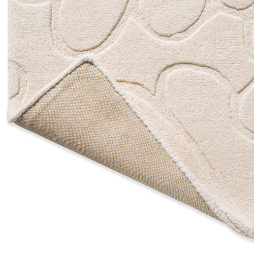 Ivory Cream La Coleby Petals Hand-Tufted Wool Rug