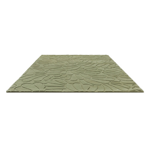 Hedgerow Green La Coleby Petals Hand-Tufted Wool Rug