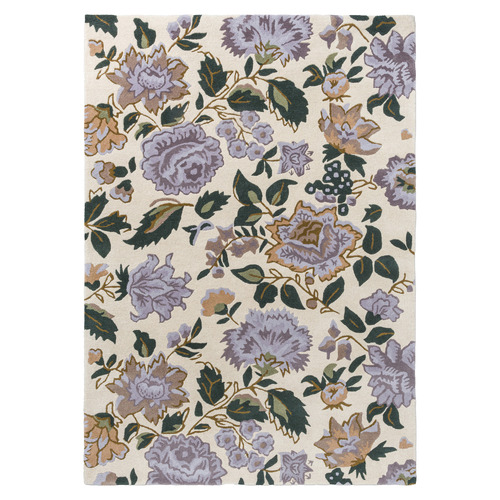 Heather Purple La Wendling Floral Hand-Tufted Wool Rug