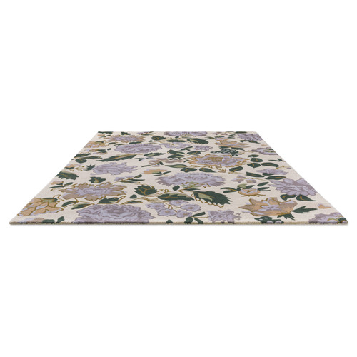 Heather Purple La Wendling Floral Hand-Tufted Wool Rug