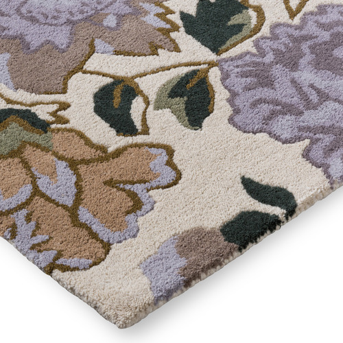 Heather Purple La Wendling Floral Hand-Tufted Wool Rug