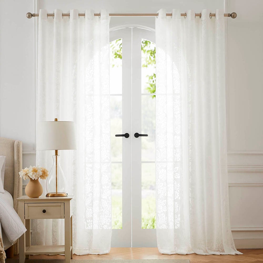 Adain Sheer Eyelet Single Panel Curtain