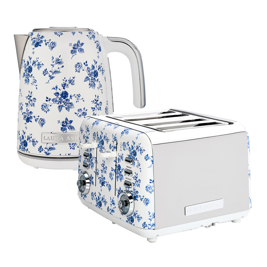 2 Piece China Rose 1.7L Kettle & 4 Slice Toaster Set