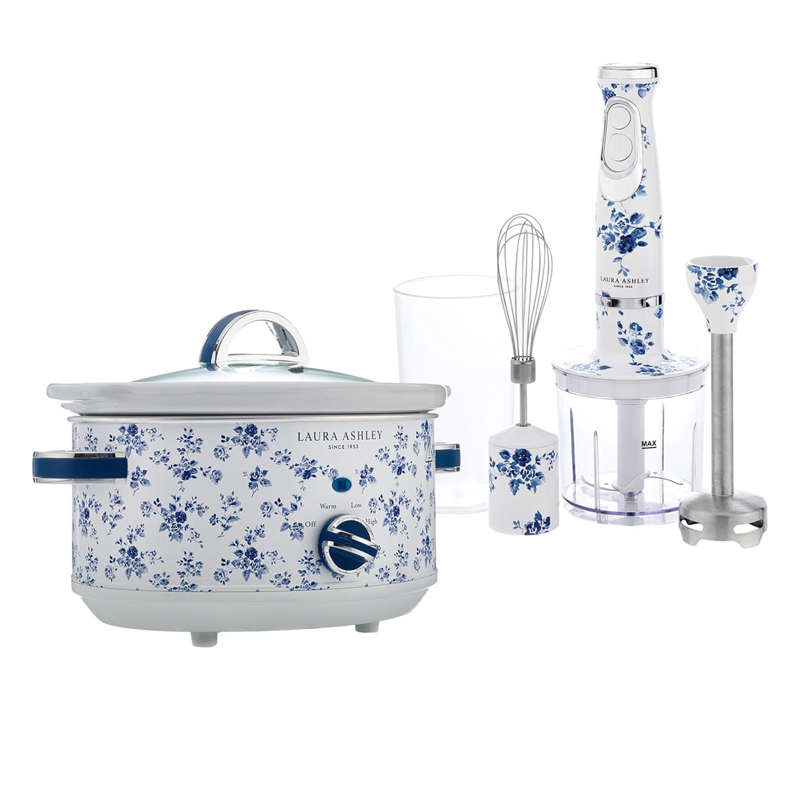 China Rose 3.5L Slow Cooker & Hand Blender Set