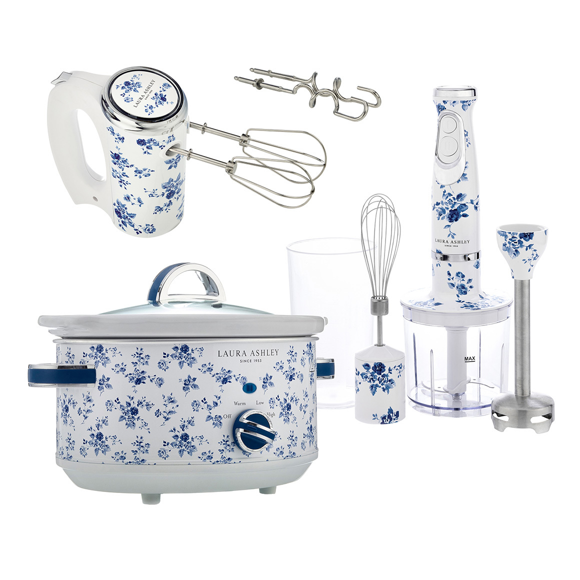 China Rose 3.5L Slow Cooker & Hand Blender Set