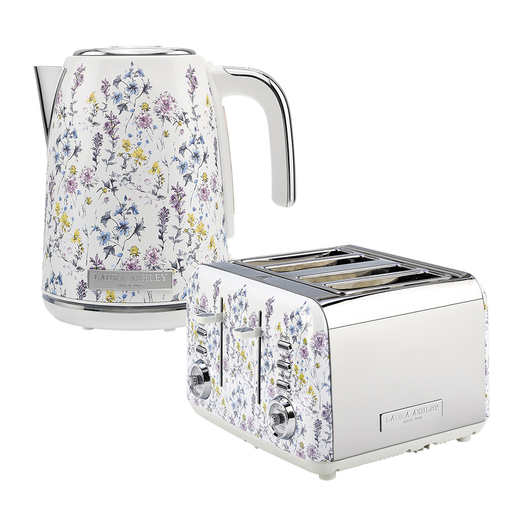 2 Piece Wild Meadow 1.7L Jug Kettle & 4 Slice Toaster Set