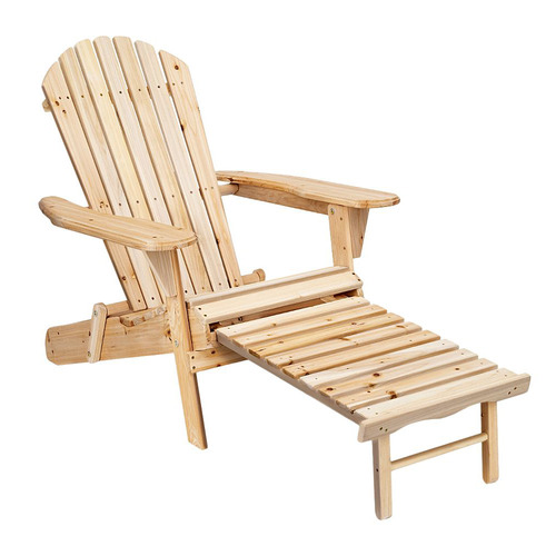 BraxtonHome Cora Outdoor Adirondack Chair with Footrest Temple & ster