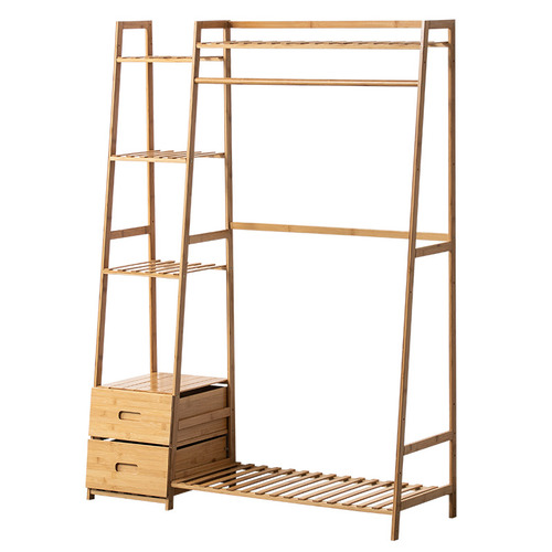 BraxtonHome Guerrero 2 Drawer Bamboo Clothing Rack | Temple & Webster
