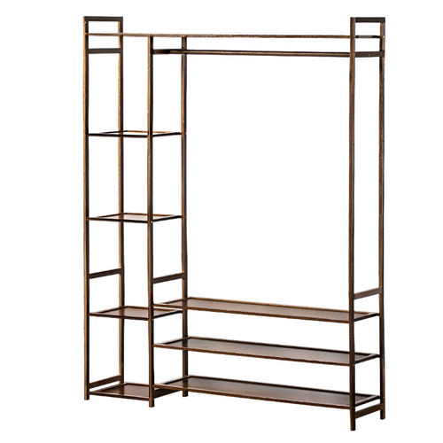 BraxtonHome Guerrero 8 Drawer Bamboo Clothing Rack | Temple & Webster