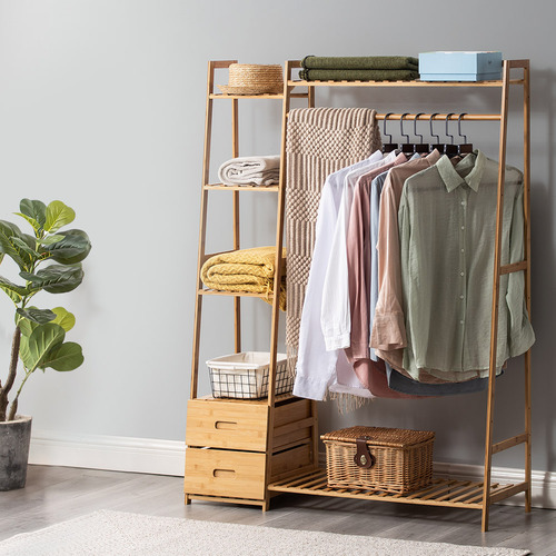 Bamboo Clothes Rack Kmart Storage Kmart Garment Rack With Drawers