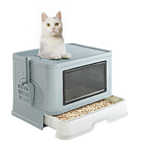 2 Piece Felicity Foldable Cat Litter Box Set