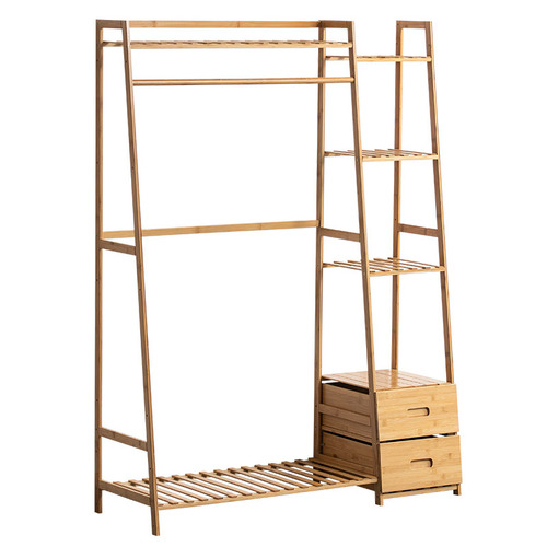 BraxtonHome Guerrero 2 Drawer Bamboo Clothing Rack | Temple & Webster